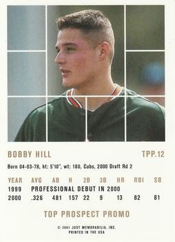 2001 Just 2K1 Top Prospect Promos #TPP.12 Bobby Hill Back