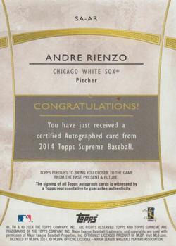 2014 Topps Supreme #SA-AR Andre Rienzo Back