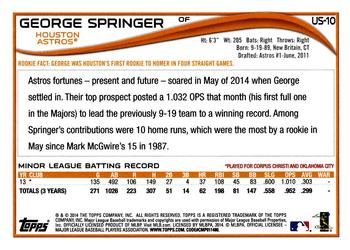 2014 Topps Update #US-10 George Springer Back