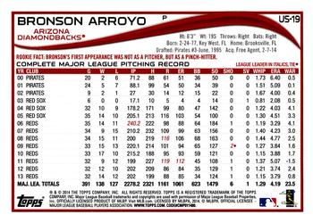 2014 Topps Update #US-19 Bronson Arroyo Back