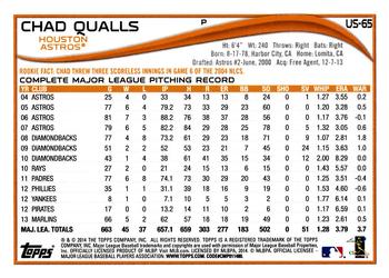 2014 Topps Update #US-65 Chad Qualls Back