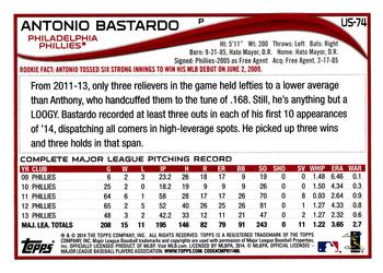 2014 Topps Update #US-74 Antonio Bastardo Back