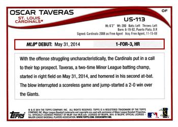 2014 Topps Update #US-113 Oscar Taveras Back