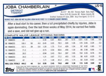 2014 Topps Update #US-15 Joba Chamberlain Back