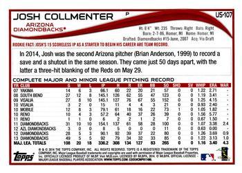 2014 Topps Update #US-107 Josh Collmenter Back
