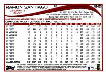 2014 Topps Update #US-163 Ramon Santiago Back