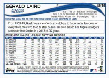 2014 Topps Update #US-195 Gerald Laird Back