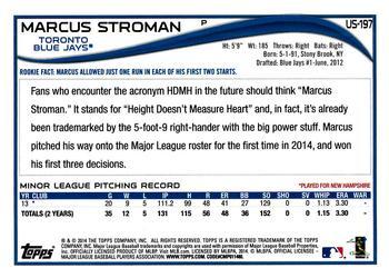 2014 Topps Update #US-197 Marcus Stroman Back
