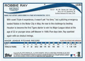 2014 Topps Update #US-284 Robbie Ray Back