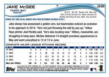 2014 Topps Update #US-291 Jake McGee Back