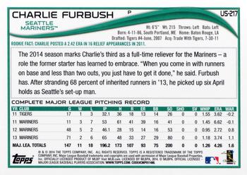 2014 Topps Update #US-217 Charlie Furbush Back