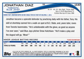 2014 Topps Update #US-267 Jonathan Diaz Back