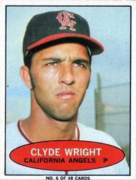 1971 Bazooka Numbered Test #6 Clyde Wright Front