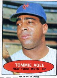 1971 Bazooka Numbered Test #16 Tommie Agee Front