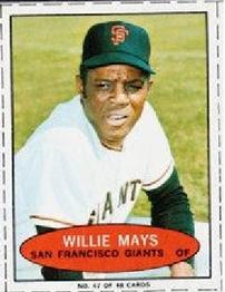 1971 Bazooka Numbered Test #47 Willie Mays Front