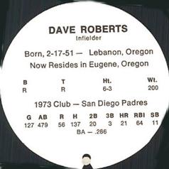 1974 McDonald's San Diego Padres Discs #NNO Dave Roberts Back