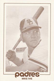 1977 San Diego Padres Schedules #NNO Mike Ivie Front
