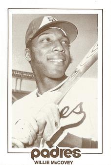 1977 San Diego Padres Schedules #NNO Willie McCovey Front