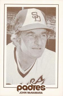 1977 San Diego Padres Schedules #NNO John McNamara Front