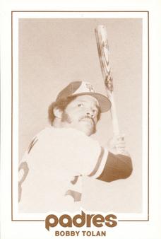 1977 San Diego Padres Schedules #NNO Bobby Tolan Front