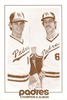 1977 San Diego Padres Schedules #NNO Mike Champion / Bill Almon Front