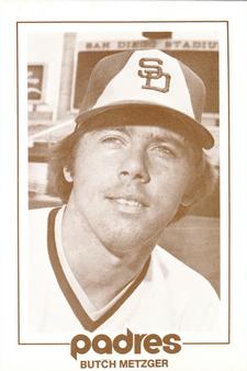1977 San Diego Padres Schedules #NNO Butch Metzger Front
