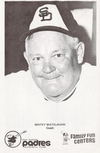 1977 Family Fun Center San Diego Padres #NNO Whitey Wietelmann Front