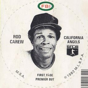 1982 FBI Discs #NNO Rod Carew Front