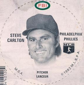 1982 FBI Discs #NNO Steve Carlton Front
