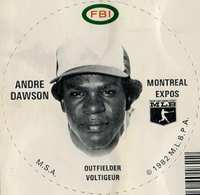 1982 FBI Discs #NNO Andre Dawson Front