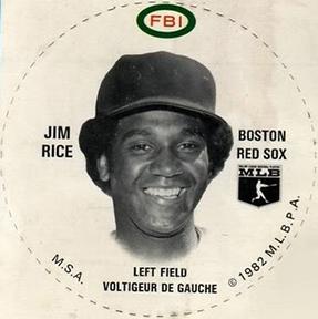 1982 FBI Discs #NNO Jim Rice Front