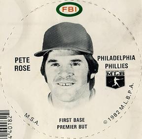 1982 FBI Discs #NNO Pete Rose Front