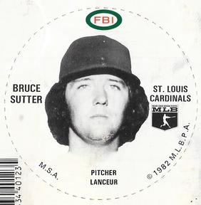 1982 FBI Discs #NNO Bruce Sutter Front