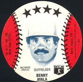 1985 Thom McAn Jox Discs #NNO Benny Ayala Front
