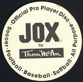 1985 Thom McAn Jox Discs #NNO Juan Beniquez Back