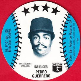 1985 Thom McAn Jox Discs #NNO Pedro Guerrero Front