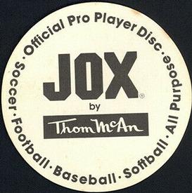 1985 Thom McAn Jox Discs #NNO Terry Puhl Back