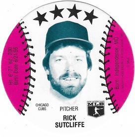 1985 Thom McAn Jox Discs #NNO Rick Sutcliffe Front