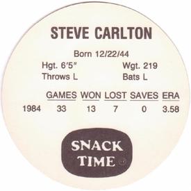 1985 KAS Discs #NNO Steve Carlton Back