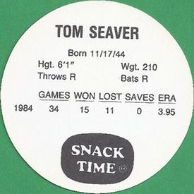 1985 KAS Discs #NNO Tom Seaver Back