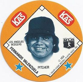 1985 KAS Discs #NNO Fernando Valenzuela Front