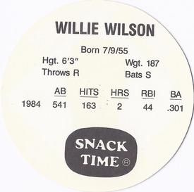1985 KAS Discs #NNO Willie Wilson Back