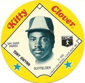 1985 Kitty Clover Discs #NNO Tony Gwynn Front