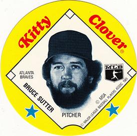 1985 Kitty Clover Discs #NNO Bruce Sutter Front