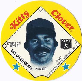 1985 Kitty Clover Discs #NNO Dan Quisenberry Front