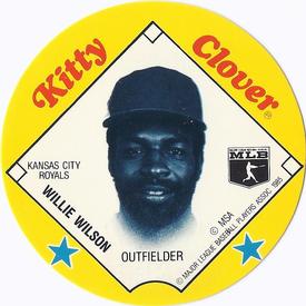 1985 Kitty Clover Discs #NNO Willie Wilson Front