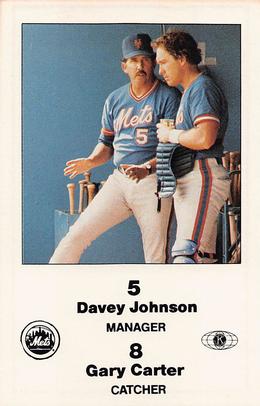 1985 New York Mets Police #2 Davey Johnson / Gary Carter Front
