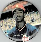 1986 Baseball Star Buttons #NNO Willie McGee Front