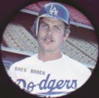 1986 Baseball Star Buttons #NNO Greg Brock Front