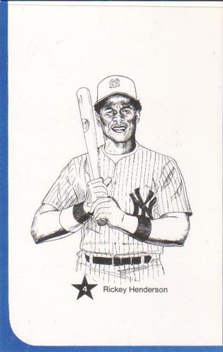 1986 Big Apple Mets / Yankees (Unlicensed) #4 Rickey Henderson Front